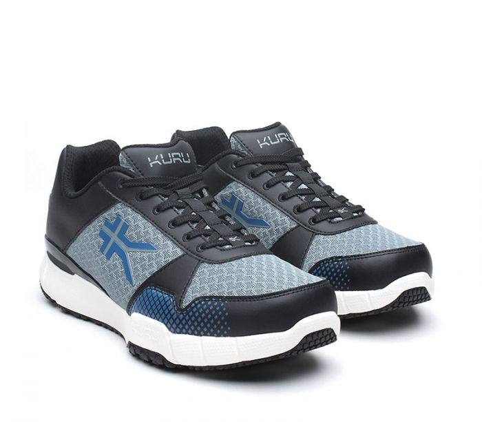 KURU MEN'S SNEAKERS QUANTUM-Jet Black-White-Lead Gray