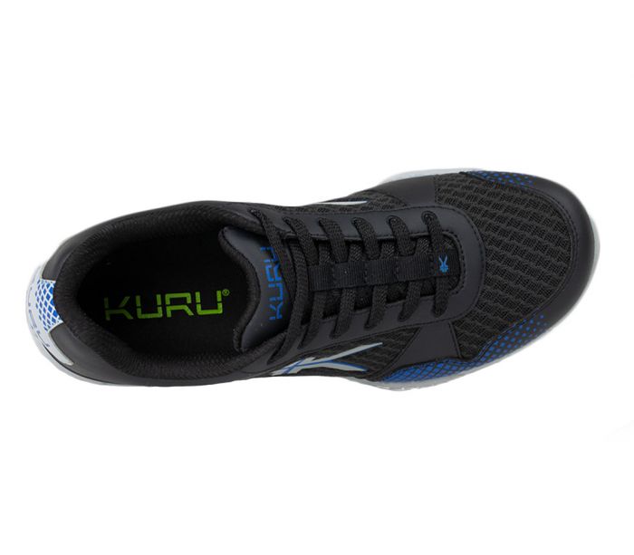 KURU MEN'S SNEAKERS QUANTUM-Jet Black-Fog Gray-Classic Blue