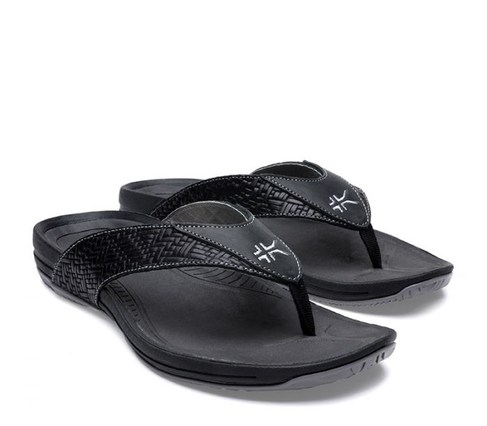 KURU MEN'S SANDAL KALA-Smokestack Black - Click Image to Close