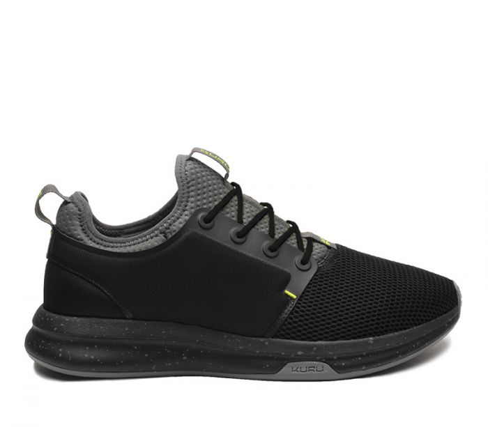 KURU MEN'S SNEAKERS ATOM-Jet Black-Citron