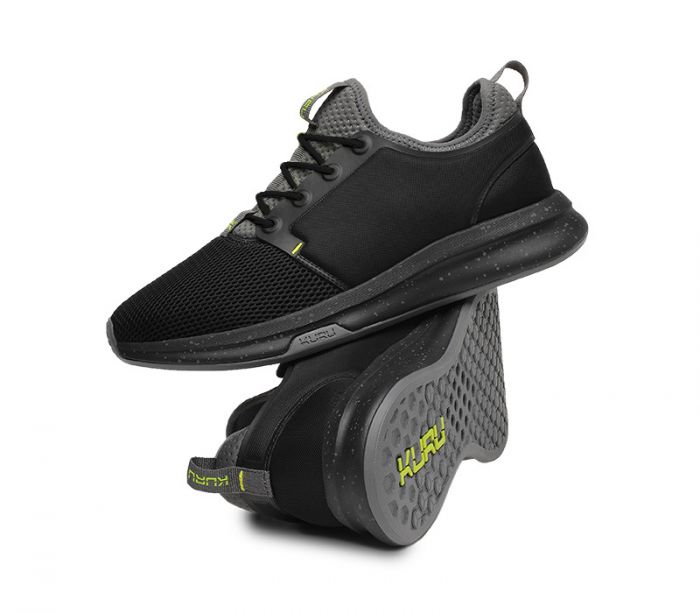 KURU MEN'S SNEAKERS ATOM-Jet Black-Citron - Click Image to Close