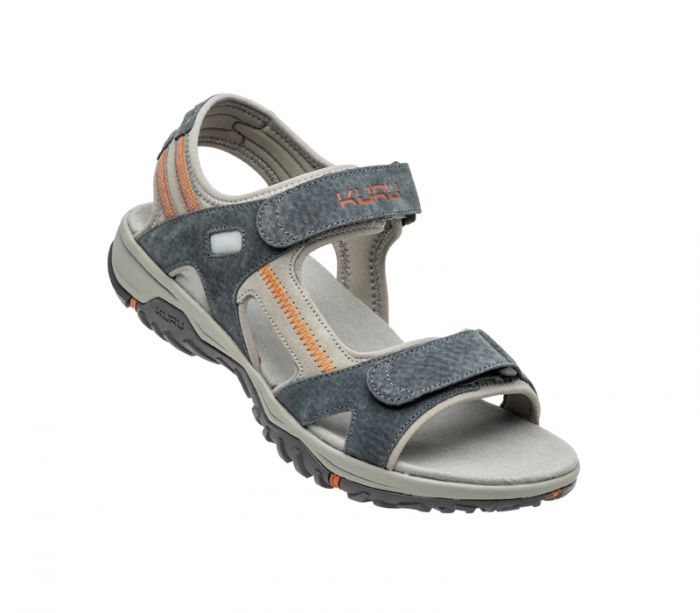 KURU MEN'S SANDAL TREAD-Slate Gray-Burnt Orange - Click Image to Close