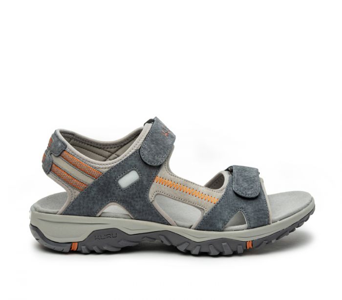 KURU MEN'S SANDAL TREAD-Slate Gray-Burnt Orange