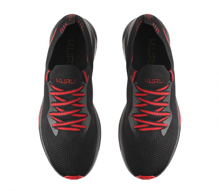 KURU MEN'S SNEAKERS FLUX-Jet Black-Fire Red [Kuru104501] - $95.96 ...