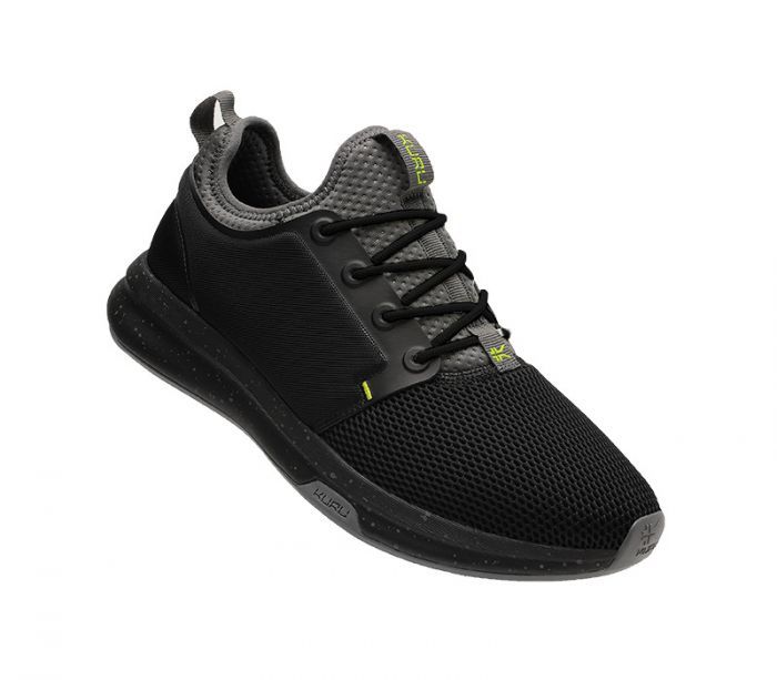 KURU MEN'S SNEAKERS ATOM WIDE-Jet Black-Citron