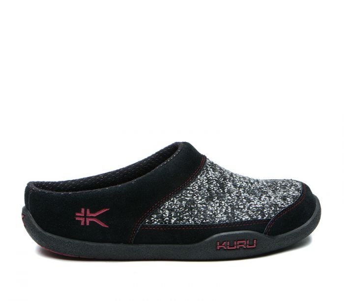 KURU WOMEN'S SNEAKERS DRAFT-Black-Ruby - Click Image to Close