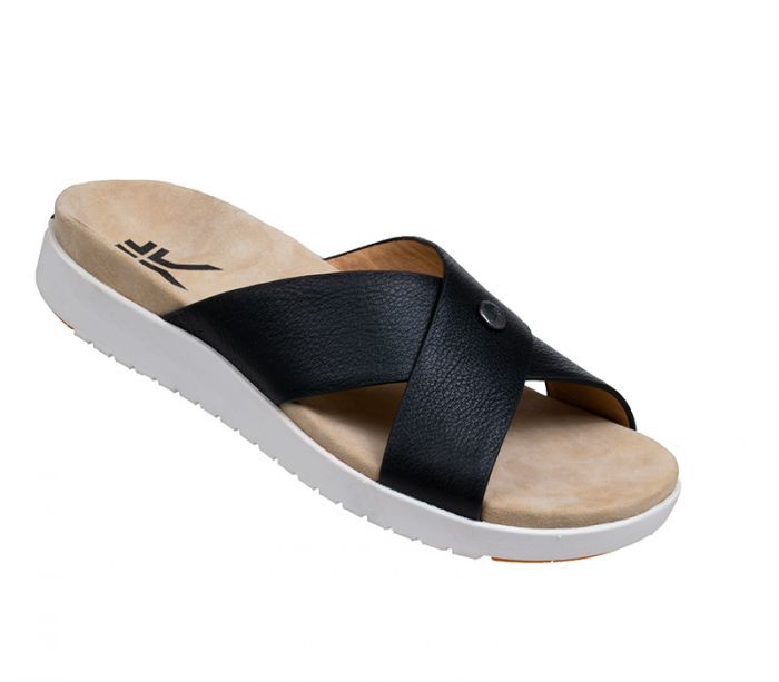 KURU WOMEN'S SANDAL BREEZE-Jet Black-White-Gum