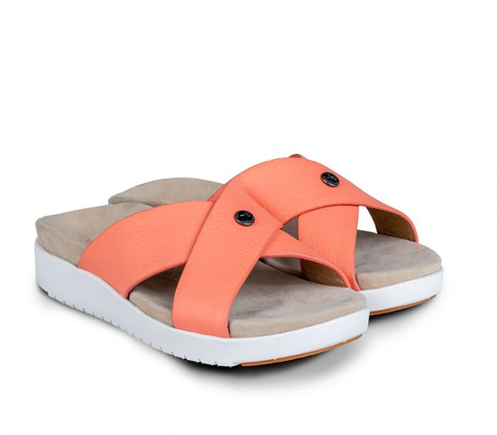 KURU WOMEN'S SANDAL BREEZE-Peach Pink-White-Gum - Click Image to Close