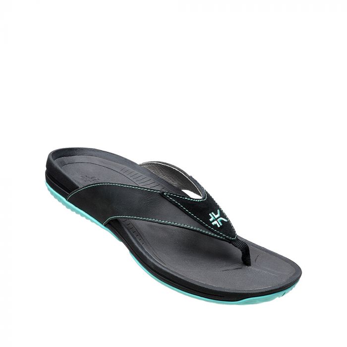 KURU WOMEN'S SANDAL KALA-Jet Black-Breeze Blue