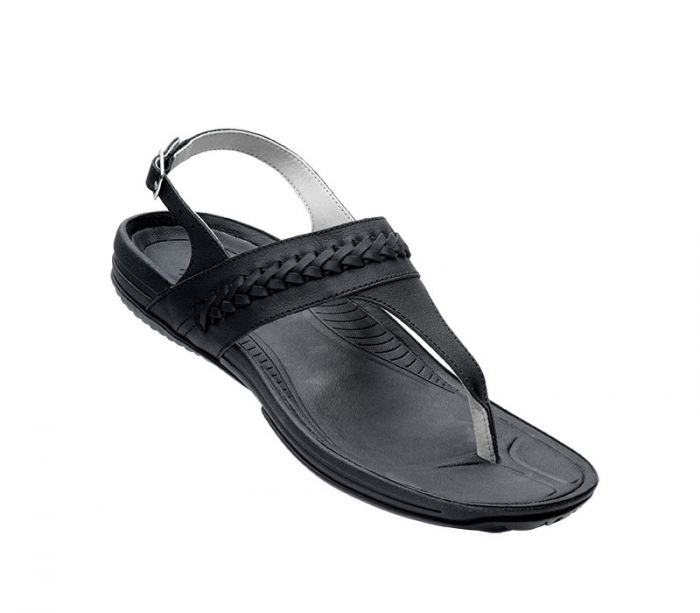 KURU WOMEN'S SANDAL LETTI-Jet Black - Click Image to Close