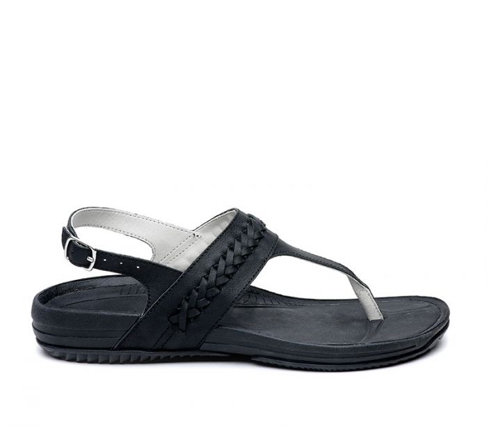 KURU WOMEN'S SANDAL LETTI-Jet Black - Click Image to Close