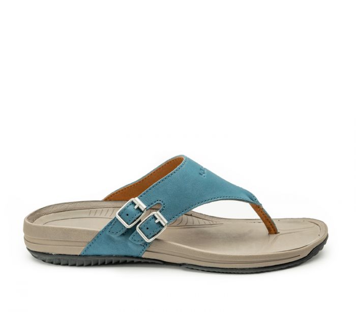 KURU WOMEN'S SANDAL SUOMI-Wailea Blue-Faded Brown