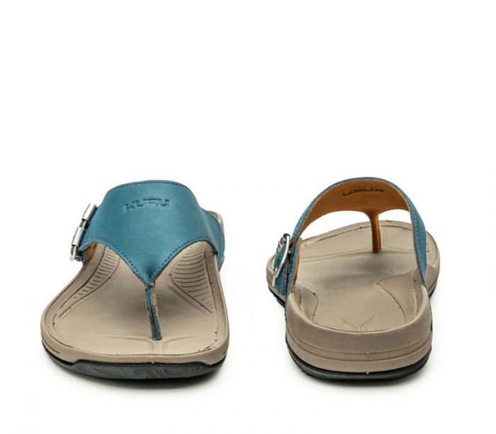 KURU WOMEN'S SANDAL SUOMI-Wailea Blue-Faded Brown