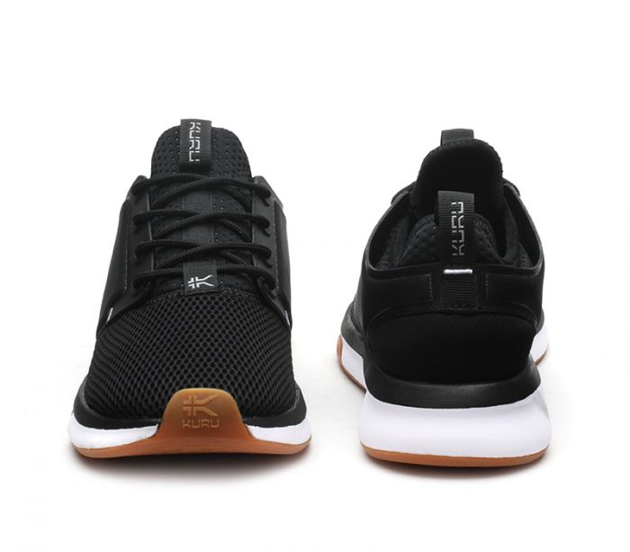 KURU WOMEN'S SNEAKER ATOM-Jet Black-White-Gum