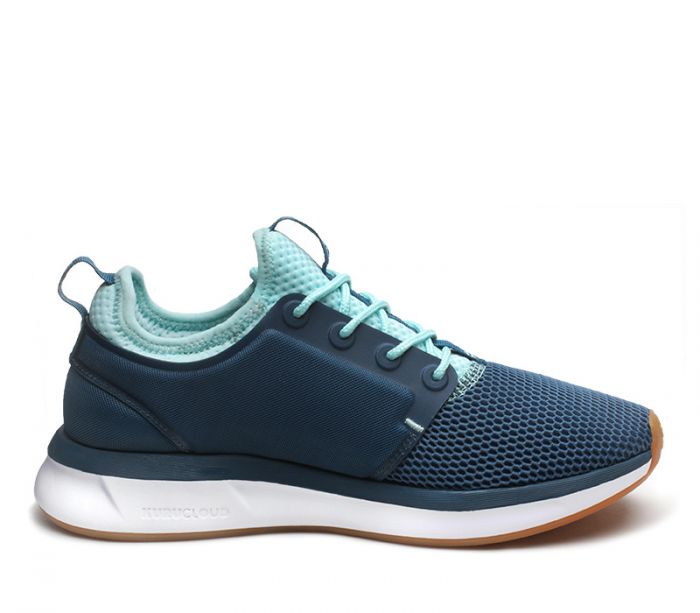 KURU WOMEN'S SNEAKER ATOM-Tidal Wave-White-Oasis Blue - Click Image to Close