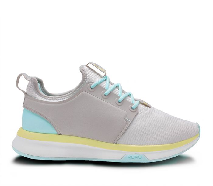 KURU WOMEN'S SNEAKER ATOM-Bright White-Ice Blue - Click Image to Close