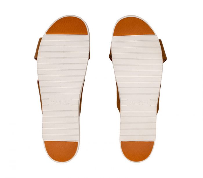 KURU WOMEN'S SANDAL BREEZE-Caramel Brown-White-Gum - Click Image to Close