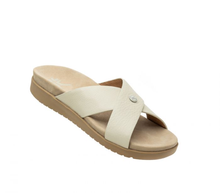 KURU WOMEN'S SANDAL BREEZE-Soft White-Buff Tan - Click Image to Close