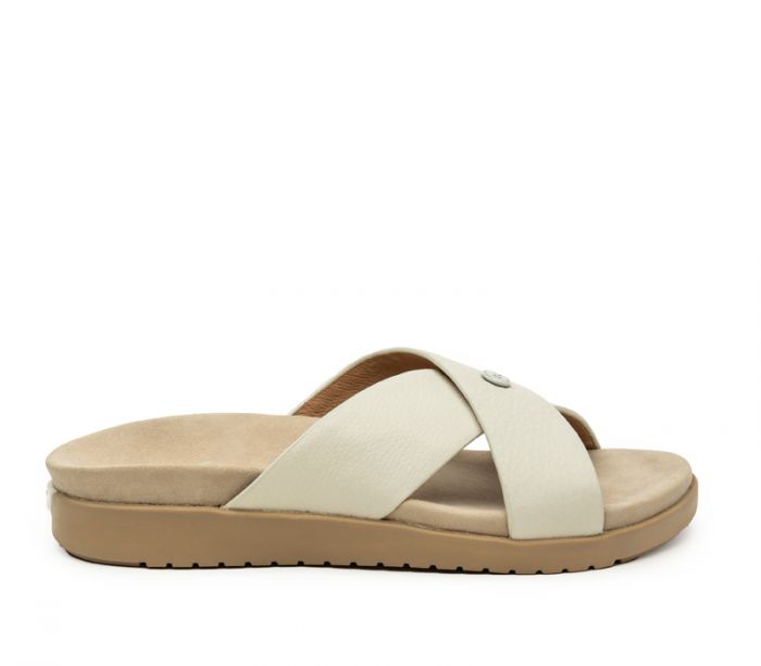 KURU WOMEN'S SANDAL BREEZE-Soft White-Buff Tan - Click Image to Close