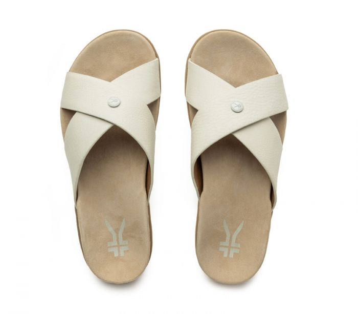 KURU WOMEN'S SANDAL BREEZE-Soft White-Buff Tan - Click Image to Close