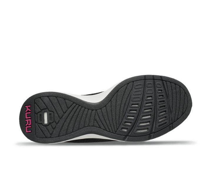 KURU WOMEN'S SHOES STRIDE-Jet Black-White-Berry Pink