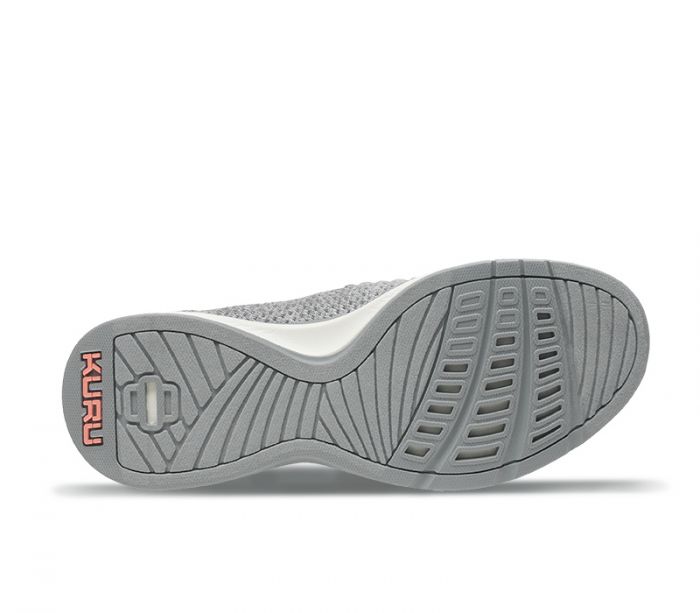 KURU WOMEN'S SHOES STRIDE-Heather Gray-White-Peach Pink